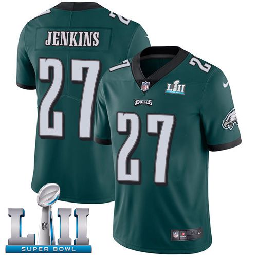 Men Philadelphia Eagles #27 Jenkins Green Limited 2018 Super Bowl NFL Jerseys->->NFL Jersey